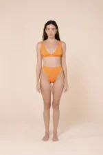Hot Pants Viés Stephanie Laranja Poente - Imagem 2