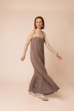 Vestido Ana Transparência Moca - Imagem 2