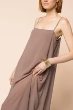 Vestido Ana Transparência Moca - Imagem 3