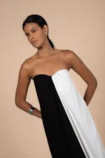 Vestido Equilíbrio Bicolor Off/Preto - Imagem 5