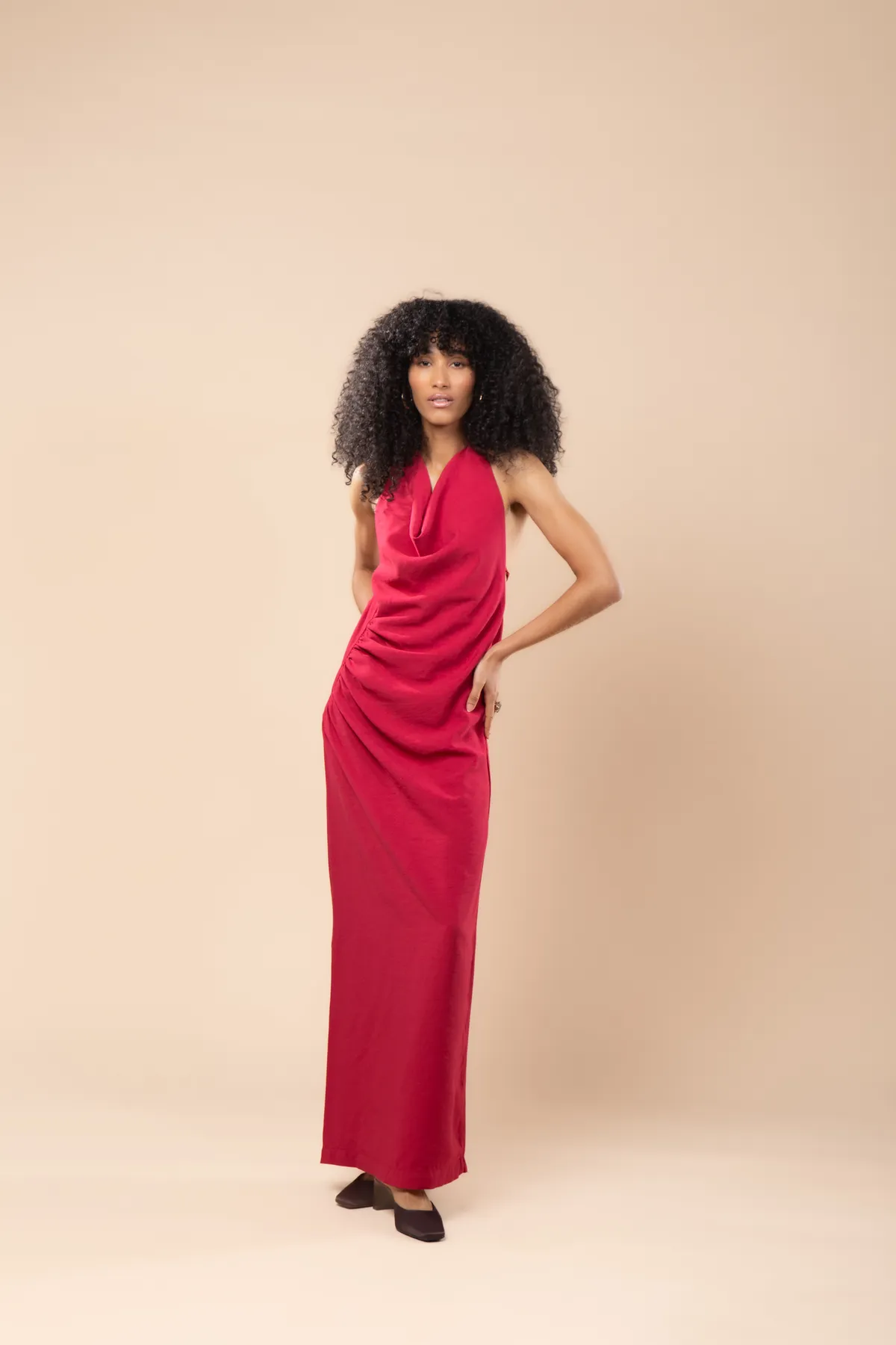 Vestido Longo Antônia Framboesa